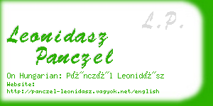 leonidasz panczel business card